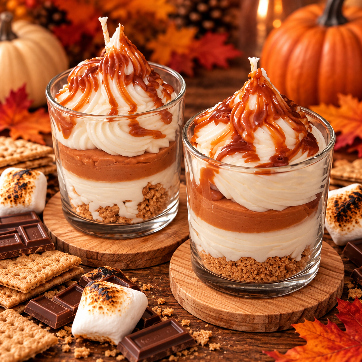 Pumpkin S'more coconut soy wax candle