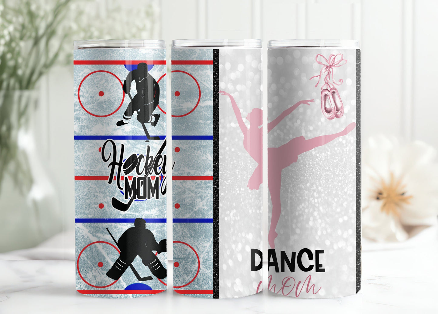 Hockey Mom and Dance Mom Tumbler