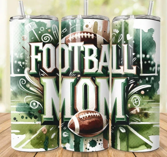 Football mom tumbler