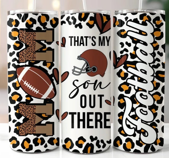 Football mom tumbler