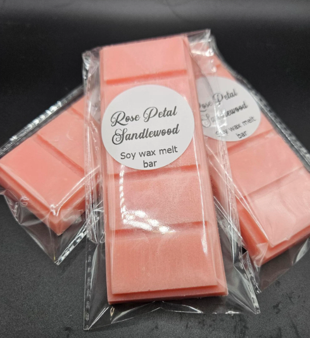 Rose Petal and Sandalwood Soy Wax Snap Bar